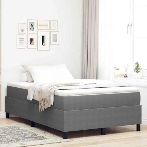 vidaXL Boxspringbett Hellgrau 120 x 190 cm Cordstoff von vidaXL