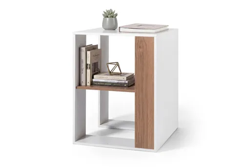 COSTWAY Beistelltisch aus Holz, 2 Ebenen, modernes Design