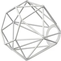 ledscom.de Käfig-Lampenschirm, weiß, 160mm Ø