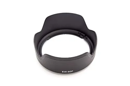 vhbw Gegenlichtblende Ersatz für Canon EW-60F für 55mm Objektiv Schwarz, Kunststoff, tulpenförmig