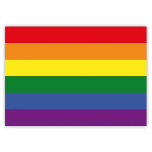 Aufkleber Regenbogen / LGBTQ - Flagge - Fahne - Sticker - 7,4x5,2 cm 10 x