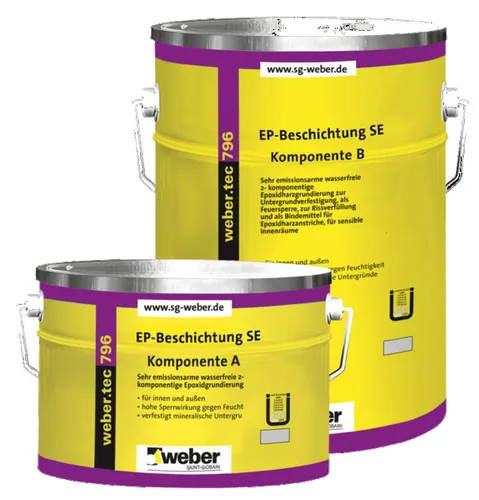 weber.tec 796, kieselgrau EP-Beschichtung SE, 12 kg RAL 7032 (Kieselgrau)