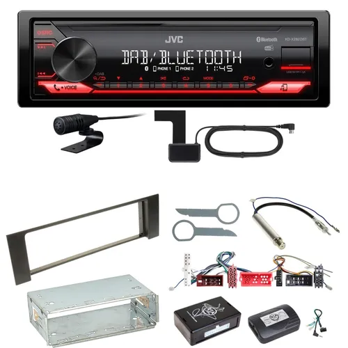 JVC KD-X282DBT Bluetooth Digitalradio Einbauset für Audi A4 B6 B7
