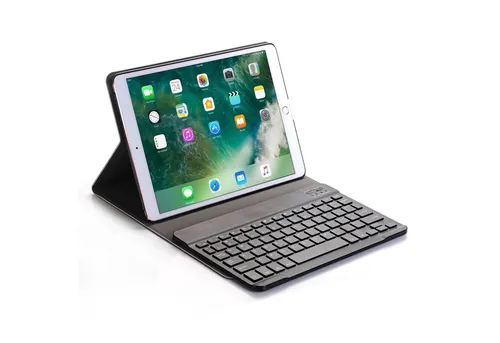 Lobwerk Tablet-Hülle 2in1 Set (Hülle + Tastatur) für Apple iPad iPad 10.2 2019 7 Generation, Aufstellfunktion, Sturzdämpfung