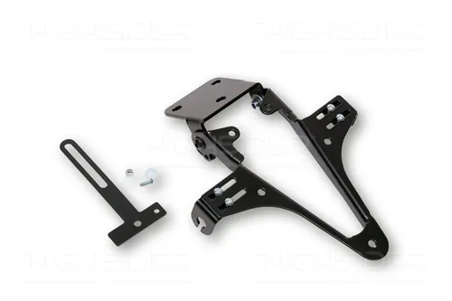 ZIEGER Kennzeichenhalter Universal Typ 3 - Universeller Kennzeichenhalter aus pulverbeschichtetem Metall, ideal für Straßenmotorräder, inklusive Montagezubehör und 1 Jahr Herstellergarantie.