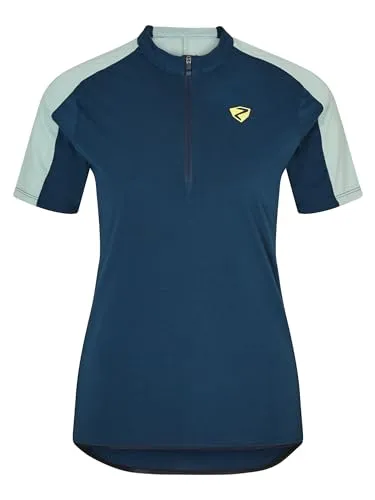 Ziener Damen NARALINA Fahrradtrikot - Atmungsaktives Kurzarm-Radtrikot für Mountainbike und Rennrad - Biketrikots und Jerseys für Frauen, schnelltrocknend und elastisch mit seitlichen Mesh-Einsätzen für optimale Belüftung und angenehmer Haptik.
