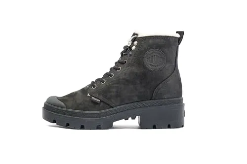 Palladium Damen Pallabase Nbk Zip Wl Outdoor Boots - Schwarz, 41 EU - Wanderschuhe aus hochwertigem Leder mit nachhaltiger Gummisohle, ideal für Abenteuer in der Natur und urbanen Entdeckungen.