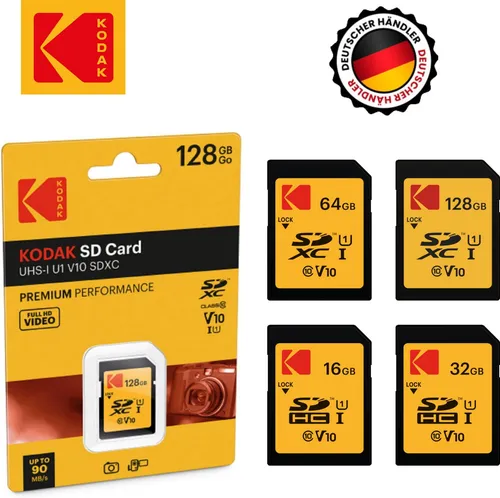 Kodak Kodak SD-Karte Speicherkarte 32 GB Premium Performance Speicherkarte (32 GB Premium Performance GB)