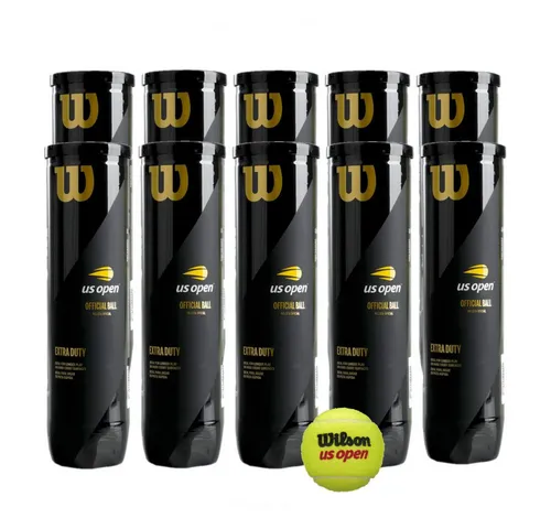 Wilson Tennisball US Open - 40 Tennisbälle - Training und Wettkampf (10 x 4er Dose)