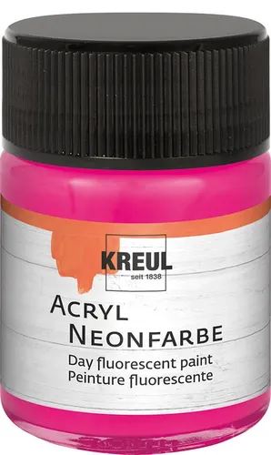 KREUL Acryl Neonfarbe im Glas neonpink 50 ml