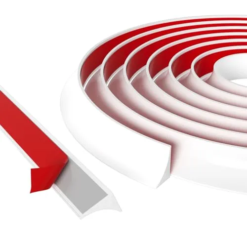 200CM Schwallschutzleiste Dusche Selbstklebend,Duschdichtung Schwallschutz,Duschwasserstop für rahmenlose Duschtür,Silikon Duschschwelle Wassersperre für Dusch boden,Wasserdamm für Bad und Küche(weiß)