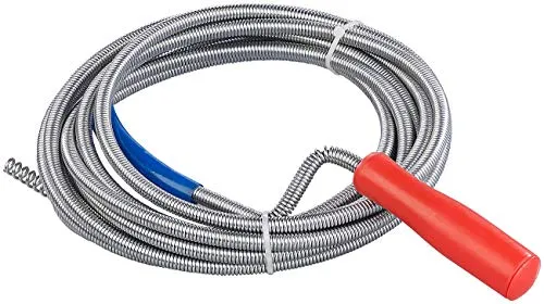 AGT Abflussspirale Badewanne: Rohrreinigungs-Spirale für Waschbecken, Dusch- & Badewanne, 5m, Ø 9mm (Rohrspirale, Abflussreiniger, Badewannenabfluss)