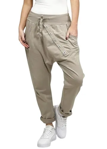 Mississhop 295 Damen Hose Sweatpants - Sport-Jogginghosen für Damen, super lässige Boyfriend Hose mit elastischem Gummibund und Tunnelzug für optimalen Komfort, ideal für Freizeit und Sport.