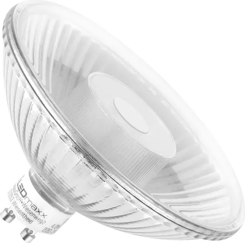 LED Leuchtmittel Glas Reflektor QPAR111 4W GU10 350lm warmweiß 2700K flood 24°