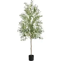 YOLEO Künstlicher Olivenbaum 210cm - Hochwertige Kunstpflanze für stilvolle Dekoration im Wohnzimmer oder Büro. Der große Olivenbaum bringt einen Hauch von Natur in Ihr Zuhause und benötigt keine Pflege.