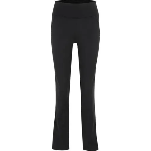 JOY Sportswear Nicole Trainingshose Damen - Schwarz, Größe 36 - Wanderhose mit glänzendem Seitenstreifen und hohem, elastischem Bund für optimalen Halt; ideal für aktive Frauen, die Komfort und Bewegungsfreiheit schätzen.