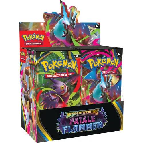 POK ME02 Fatale Flammen Booster - Sammelkarten Booster von Pokémon, ideal für Sammler und Spieler, um das Kartenset zu erweitern und spannende Duelle zu erleben.