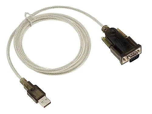 KALEA-INFORMATIQUE USB-zu-Seriell COM RS-232 DB9 Konverterkabel. Länge 1,8 M und Prolific PL2303TA RS232-Chipsatz.