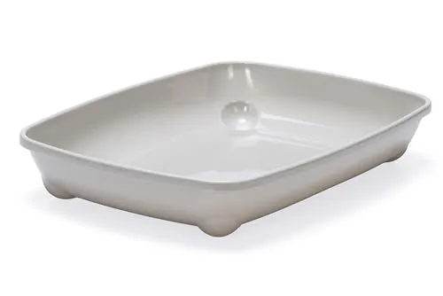 Karlie Katzentoilette Arist-O-Cat grau - Hygienische Katzentoilette aus robustem Kunststoff, mit abgerundeten Kanten für einfache Reinigung und offenem Design für mühelosen Zugang. Ideal für eine saubere Umgebung!