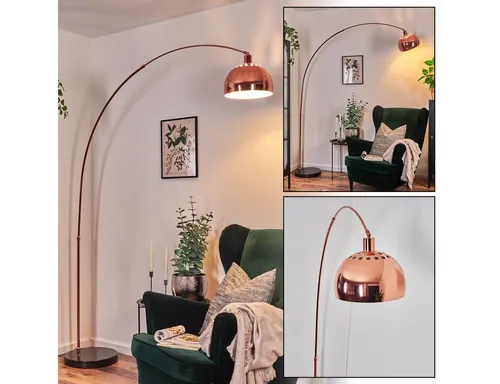 hofstein Stehlampe im Vintage-Design mit Marmorfuß