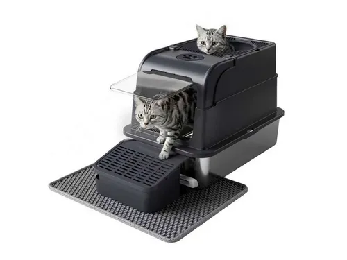 Katzentoilette Edelstahl XXL