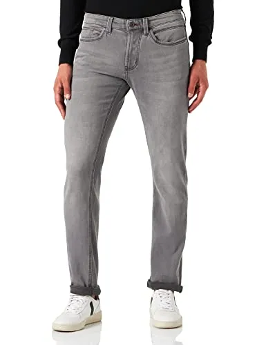 hattric Herren Hose Jeans, Grau (Silbergrau 6) - W33/L34 - Bequeme Jeans mit 5-Pocket-Design, strapazierfähig und formstabil, ideal für den täglichen Gebrauch in jeder Situation.