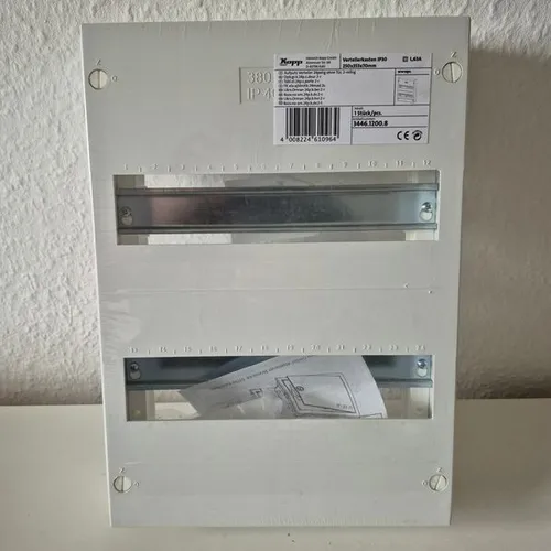 Kopp Aufputz Verteilerkasten ohne Tür 2-reihig für 24+4 Pole 3446.1200.8