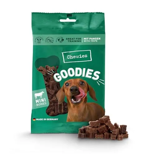 Chewies Hundeleckerli Training Mini Pansen Knöchelchen - 125 g - Hundesnacks zuckerfrei & mit hohem Fleischanteil - ideal als Trainings-Leckerli für Ihren Hund