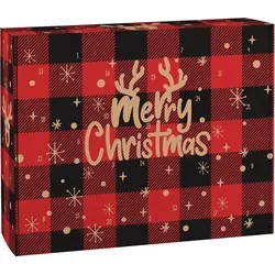 DIY Adventskalender zum selbst Befüllen mir rotem 