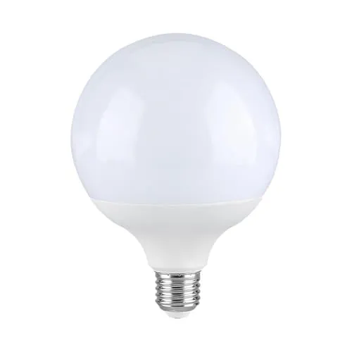 V-TAC LED Glühbirne Globe E27 18W (entspricht 125W) A60-2000 Lumen - LED Lampe Globeform - LED Glühlampen - Energiesparlampe - 6500K Kaltweiß