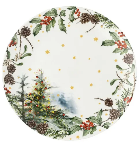 Hutschenreuther Sammelserie 2023 Am Weihnachtsbaum Plätzchenteller 28cm - Künstliche Weihnachtsbäume und festliche Stimmung mit dem limitierten Plätzchenteller von Hutschenreuther. Handbemalt, ideal für Ihre Weihnachtsleckereien und sorgt für ein festliches Ambiente.