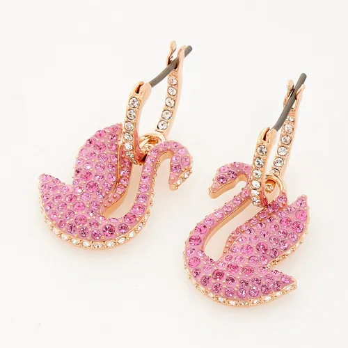 Swarovski Iconic Swan Anhänger, Beiger Schwan in pink von Swarovski