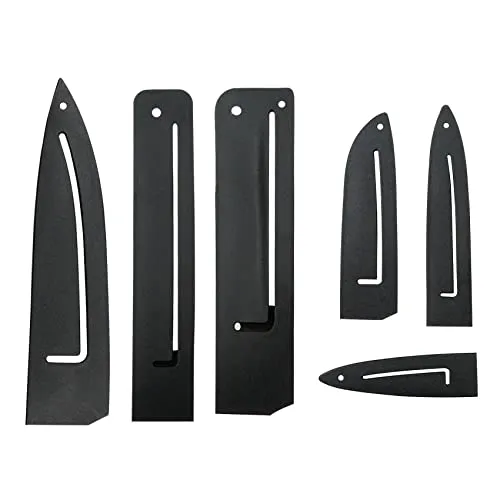 Universal Messer Messerschutz - 6 Größen für optimale Sicherheit - Küchenmessersets: Robuste ABS-Kunststoffhüllen schützen Ihre Messer vor Kratzern und Bruch, ideal für Brotmesser, Kochmesser und mehr. Perfekt für den sicheren Transport beim Camping oder Grillen.