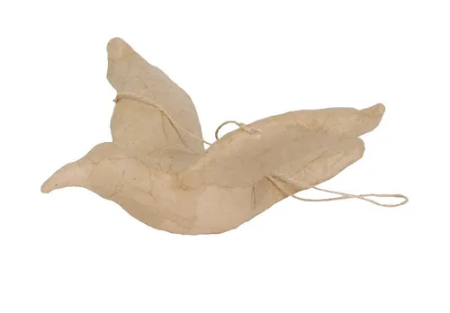 décopatch Papierdekoration Pappmaché, braun, Kolibri zum Aufhängen 9,5cm Kartonbraun SA154O, DECO-Supports