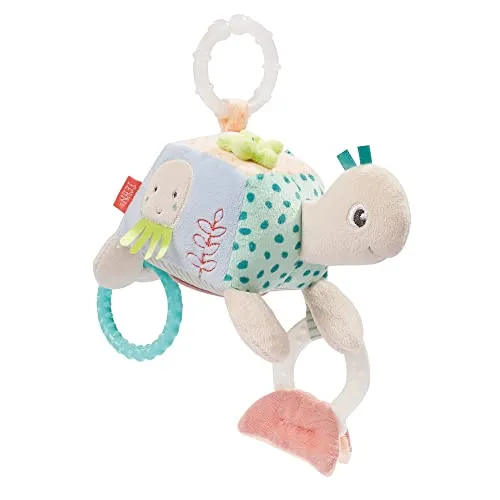 Fehn Activity Spielzeug Schildkröte - Kinderwagen Motorikspielzeug - Spieltier mit Befestigungsring - Babyspielzeug zum Greifen und Entdecken - Kuscheltier für Babys und Kleinkinder ab 0+ Monaten
