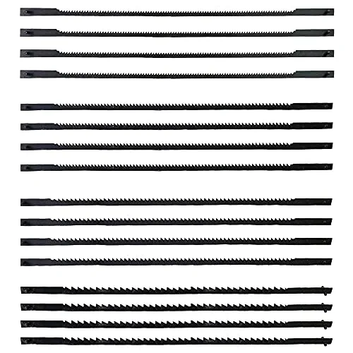 Stück Laubsägeblätter, 10/15/18/24 Zähne Dekupiersägeblatt mit Stift, 130 mm Dekupiersägeblätter Mit Spiralzähnen für Holz Kunststoffe und Leichte Metalle Schneiden Sägen 16