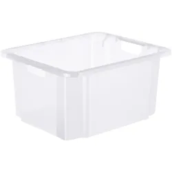Rotho Kunststoff AG Rotho REVERSO Drehstapelbox, 46 Liter, Aufbewahrungsbox, Maße: 565 x 440 x 265 mm , Farbe: transparent 1762100096
