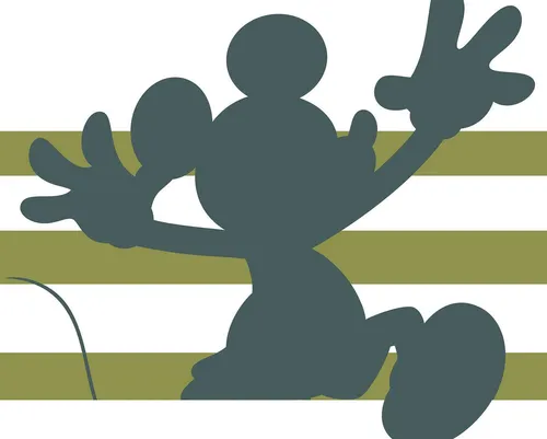 Komar Bild Mickey Shadow, Disney (1 St), Wandbild zur Dekoration im Kinderzimmer - ohne Rahmen