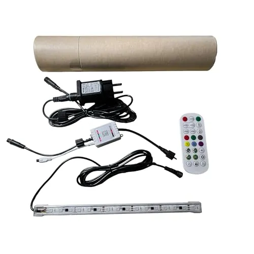 Köhko Mehrfäbige LED-Beleuchtung Leiste 30 cm - LED Streifen mit RGB-Technologie, 213 dynamische Modi und Musiksynchronisation für eine beeindruckende Lichtshow – ideal für jede Atmosphäre!