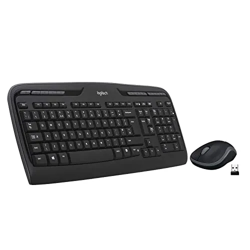 Logitech Wireless Combo MK330 - Kabelloses Tastatur-Maus-Set, 24 Monate Batterielebensdauer, ideal für Büro und unterwegs