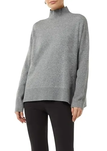 comma Strickpullover - Pullover für Damen mit Stehkragen und langen Ärmeln, Loose Fit für lässigen Komfort und stylischen Look.