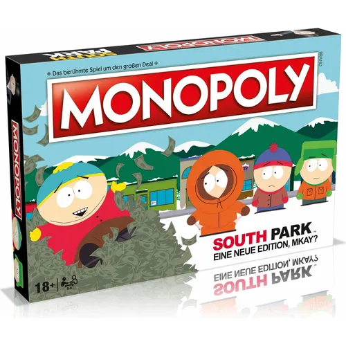 Monopoly - Southpark - Gesellschaftsspiel mit den Charakteren aus Southpark, erlebe ein chaotisches Abenteuer mit Eric, Stan, Kyle und Kenny im berühmtesten Brettspiel der Welt.