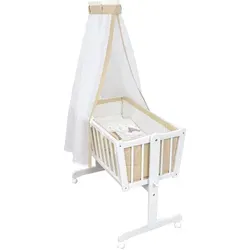 Baby-Delux Wiegenset Bettwäsche Set 6-tlg Traumland Beige von Baby-Delux