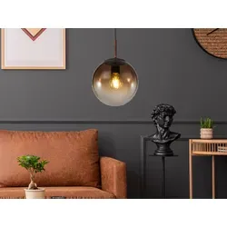 Stylische LED Amberglas Esstischlampen, Küchenlampe hängend für über Kücheninsel