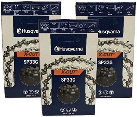 Husqvarna 581643672 SP33G X-Cut .325 .050 72 DL 3 Pack