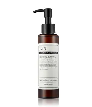 Dear Klairs Gentle Black Deep Cleansing Oil - Reinigungsöl mit natürlichen Ölen, das sanft Schmutz und Make-Up entfernt und die Haut gleichzeitig pflegt. Ideal für empfindliche Haut dank hypoallergener Formel.