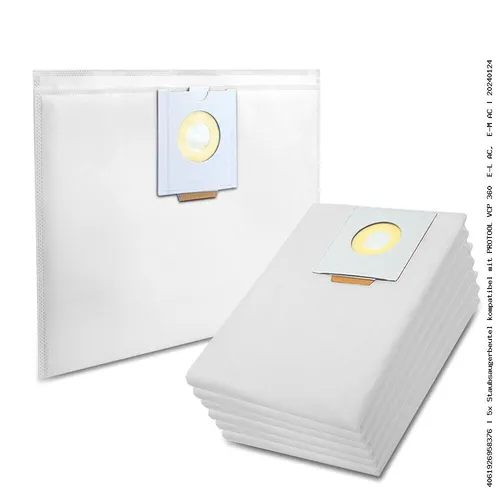 MisterVac Staubsaugerbeutel 10 Stück für Festool SC FIS-CT 26/5, 26, 496187 - Sonstiges Staubsaugerzubehör, 10x 5-lagige Spezial Vliesbeutel mit hervorragender Filterleistung, ideal für Trockensaugen von Staub der Klassen L und M.