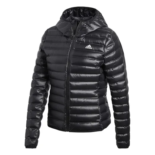 adidas Daunenjacke Varilite Hooded - Wind- und wasserabweisend, Schwarz, Damen XS - Funktionsjacken - Leichte Daunenjacke mit Kapuze, ideal für Reisen, bietet hervorragenden Schutz vor Wind und Wetter.