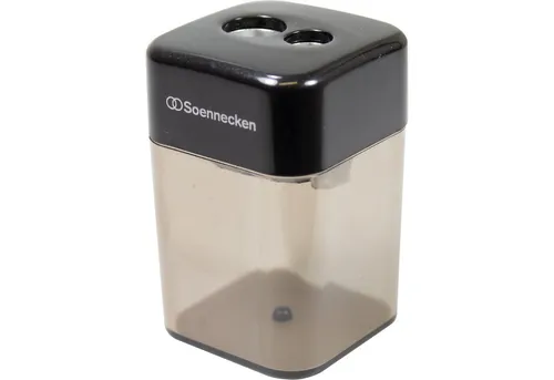 Soennecken Anspitzer Spitzdose 3400 doppelt Metallspitzer schwarz/transparent