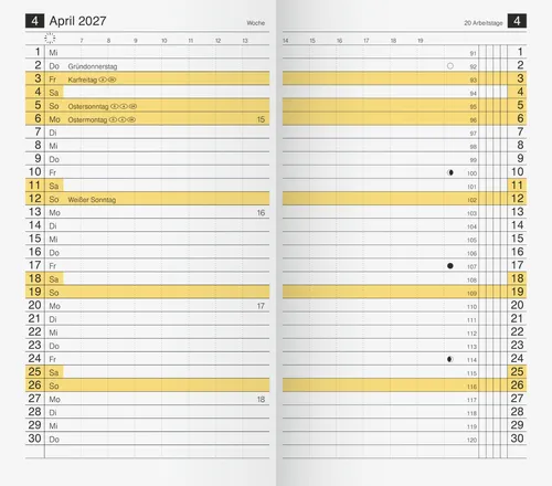 Rido idé Ersatzkalender M-Planer 1M 2S 9x15 7046830007 von Rido-Idé